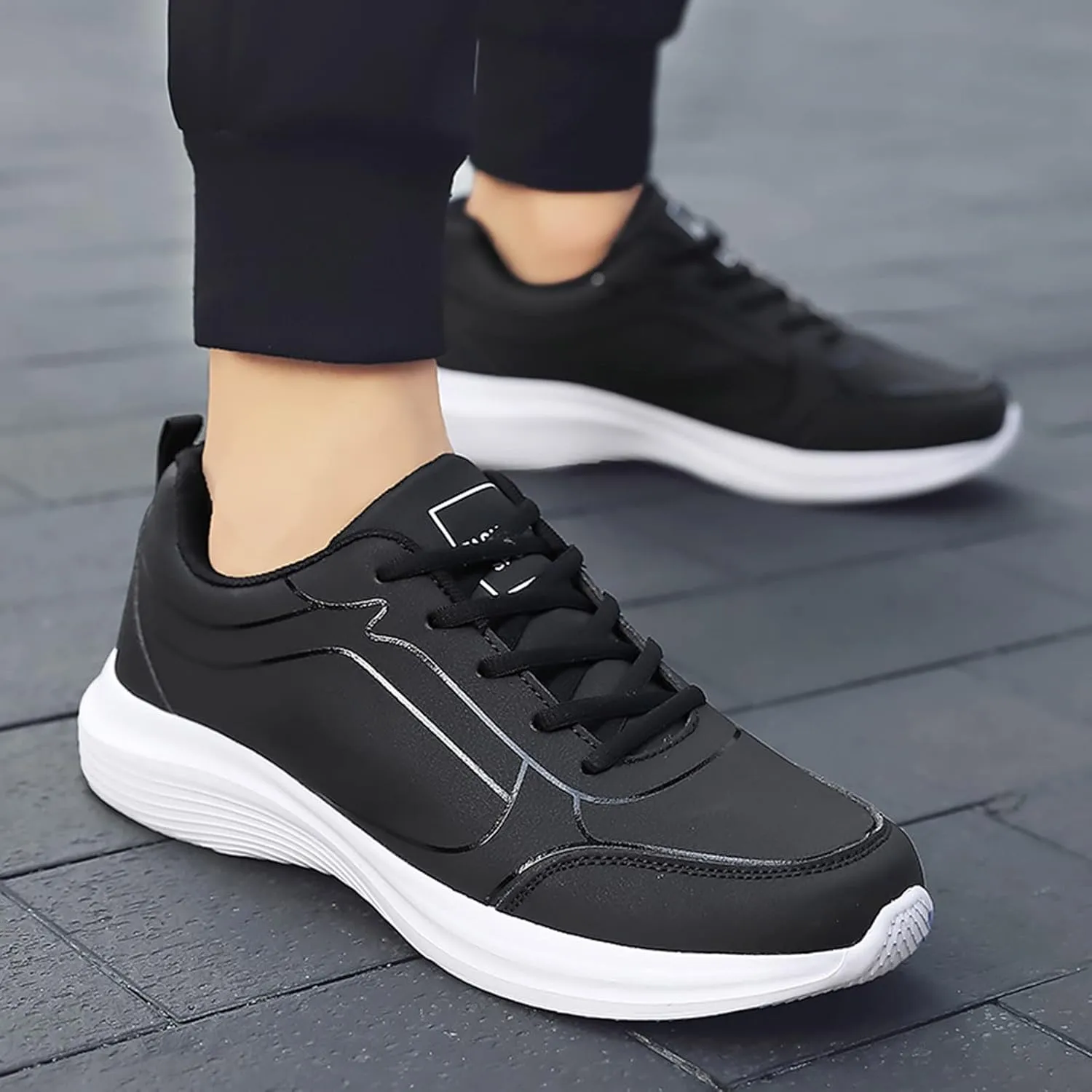 Arch Support Non Slip Minimalist Shoes for Men Recovery Air Athletic Running Tennis Shoe Non Slip Walking Shoes