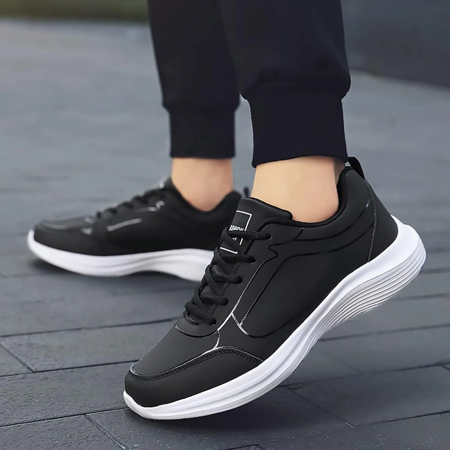 Arch Support Non Slip Minimalist Shoes for Men Recovery Air Athletic Running Tennis Shoe Non Slip Walking Shoes