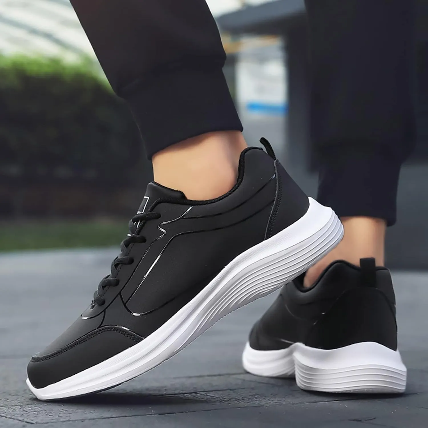 Arch Support Non Slip Minimalist Shoes for Men Recovery Air Athletic Running Tennis Shoe Non Slip Walking Shoes