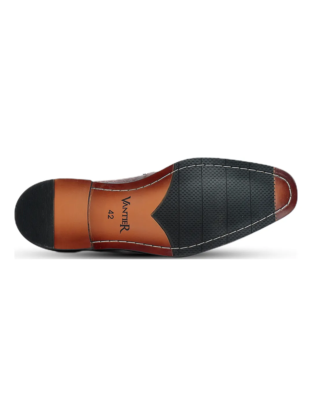 Azure Croc Coffee Monk Strap