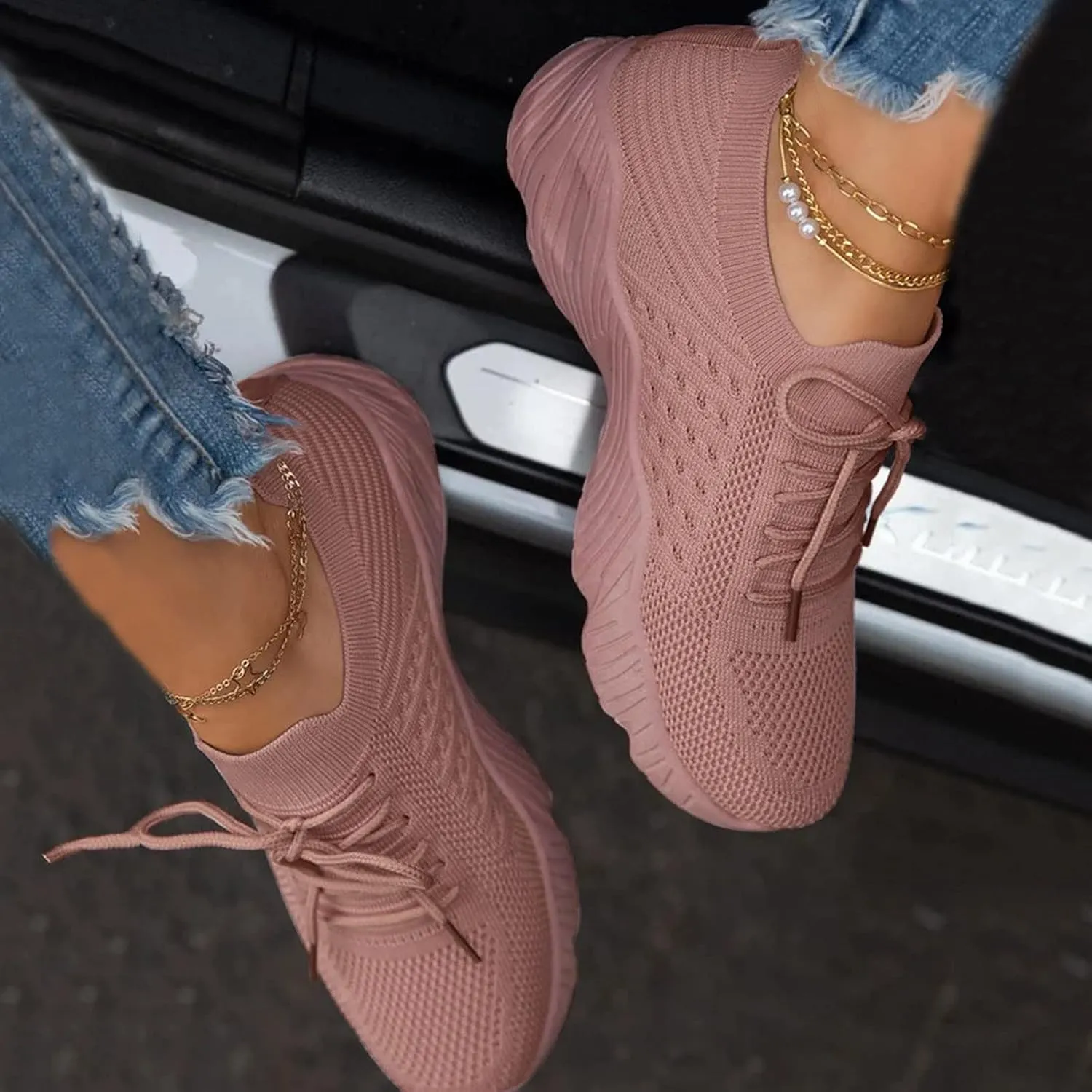 Bowling Shoes Women 9 Wide All Black Sneakers for Women Cute White Tennis Shoes Women Comfortable Womens Walking Shoes Sock Sneakers Slip On Mesh Platform Cute Black Sneakers for Women Comfortable