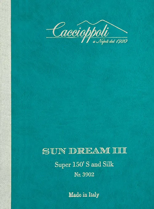 Caccioppoli Sun Dream Oro Ink Blue Wool Silk Jacket