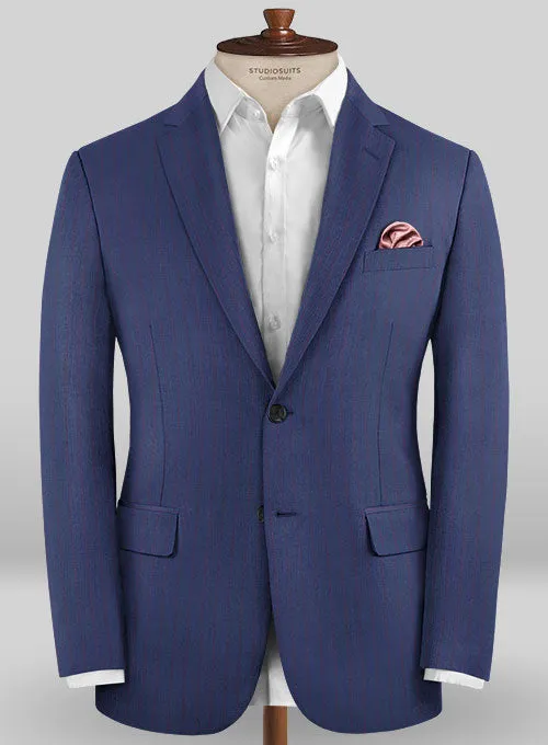 Caccioppoli Sun Dream Oro Ink Blue Wool Silk Jacket