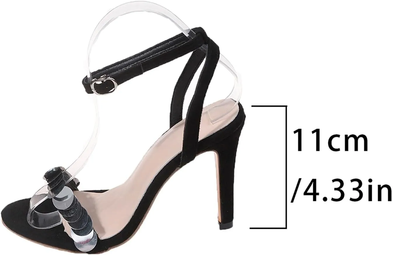 for Women Ankle Strap Platform Stiletto Heels Open Toe High Heel Sandals Buckle Party Dance Dressy Shoes
