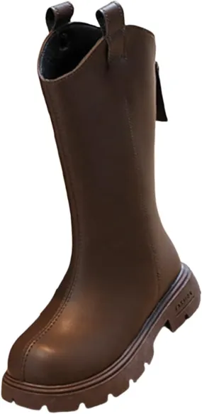Girls Knee High Fashion Riding Boots Toddler Cowboy Western Mid Calf Riding Shoes for Glitter Boots for Girls Size 2