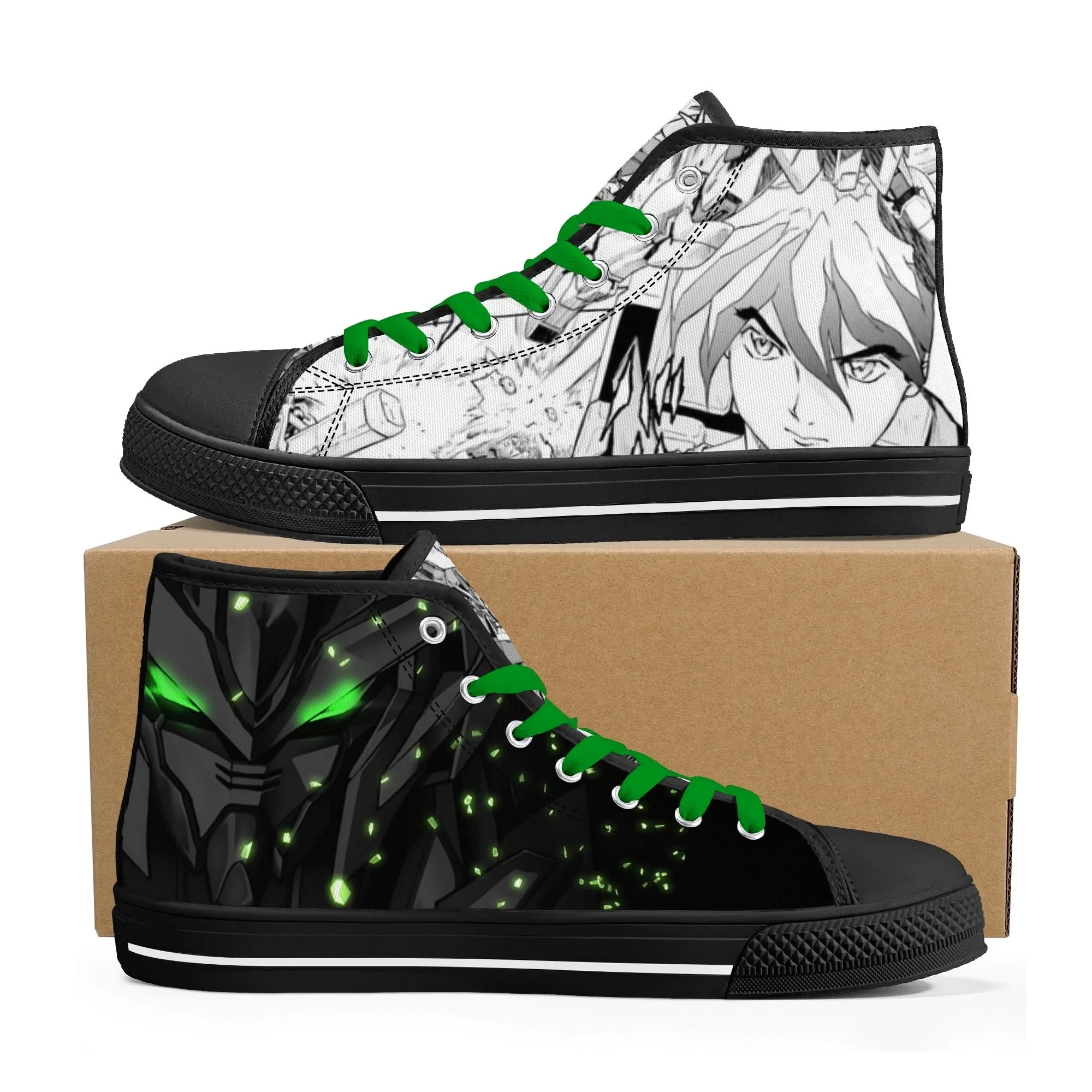 GW Anime Mens High Top Canvas Shoes