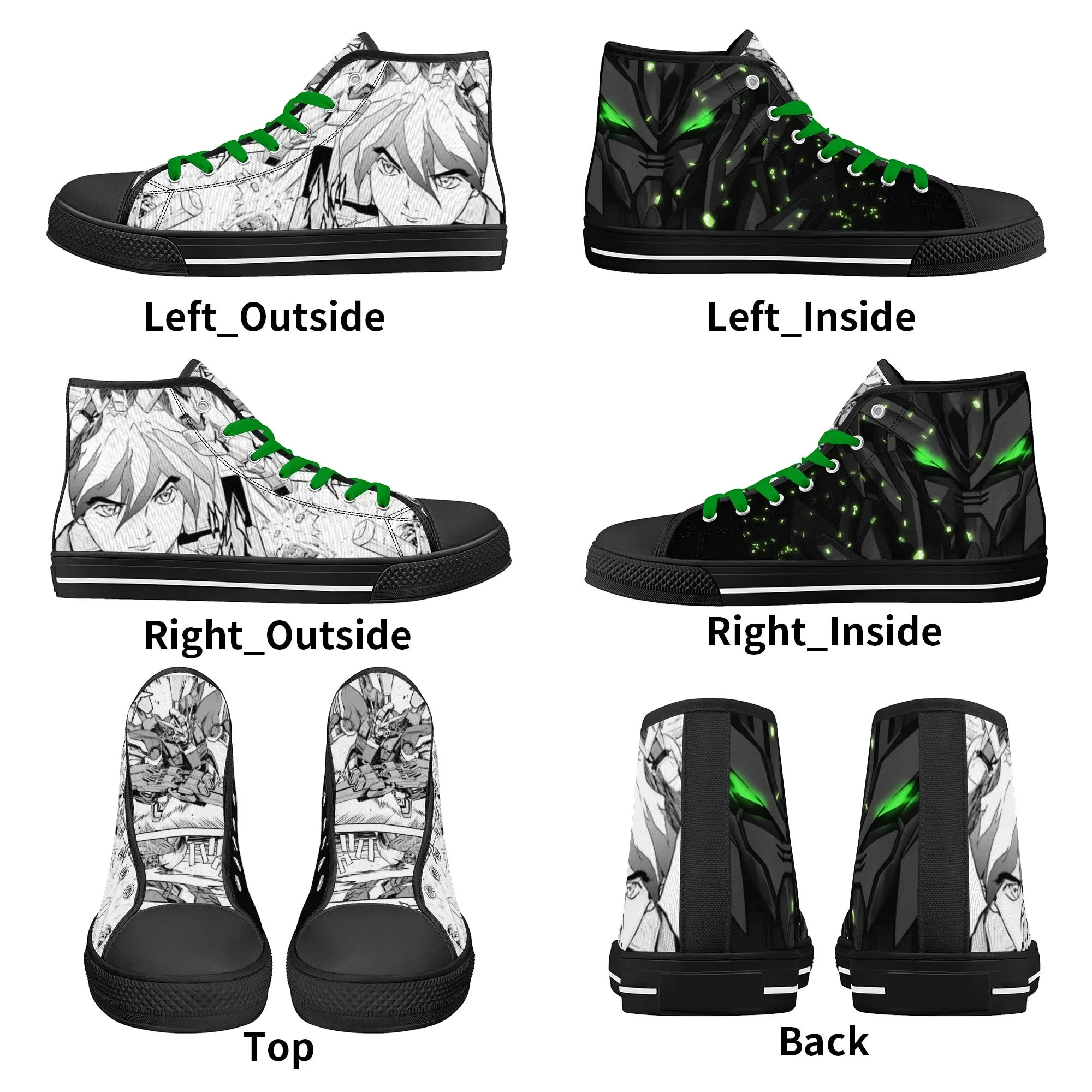 GW Anime Mens High Top Canvas Shoes