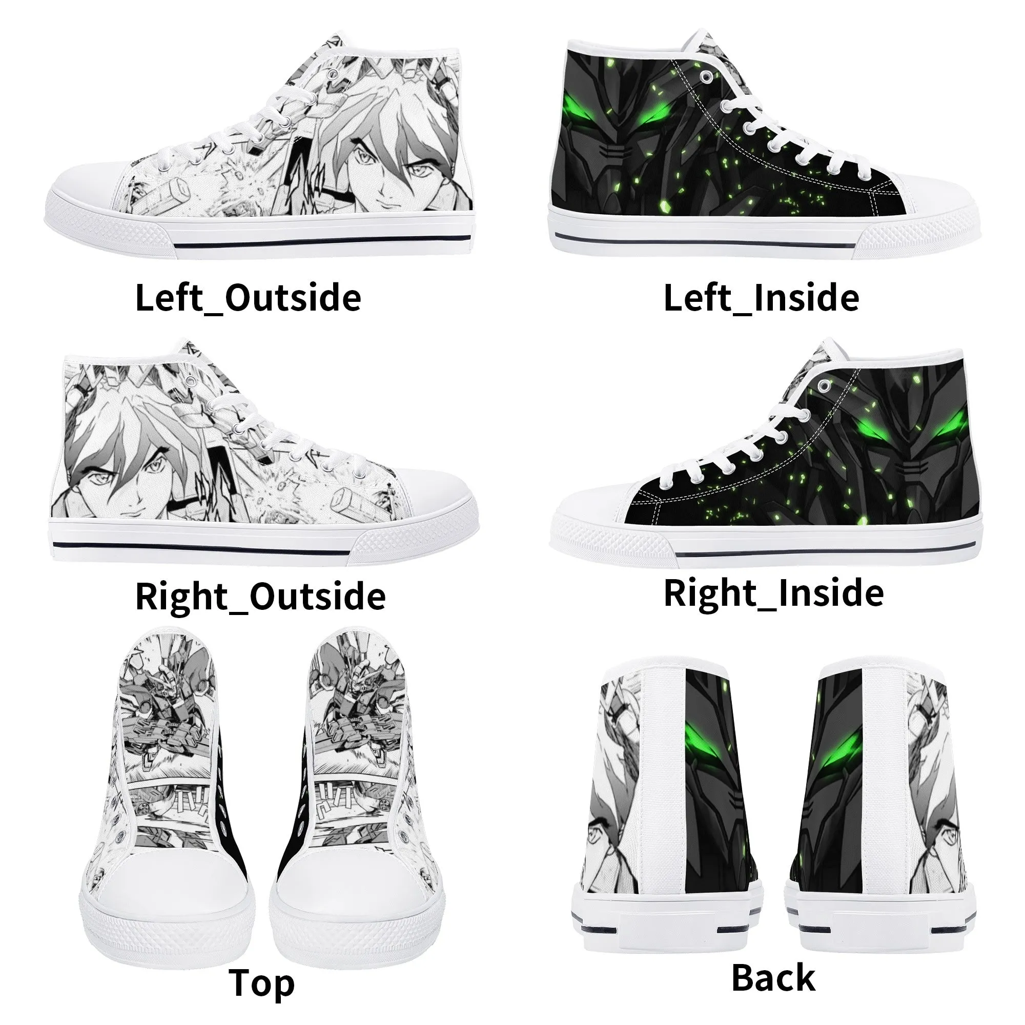 GW Anime Mens High Top Canvas Shoes