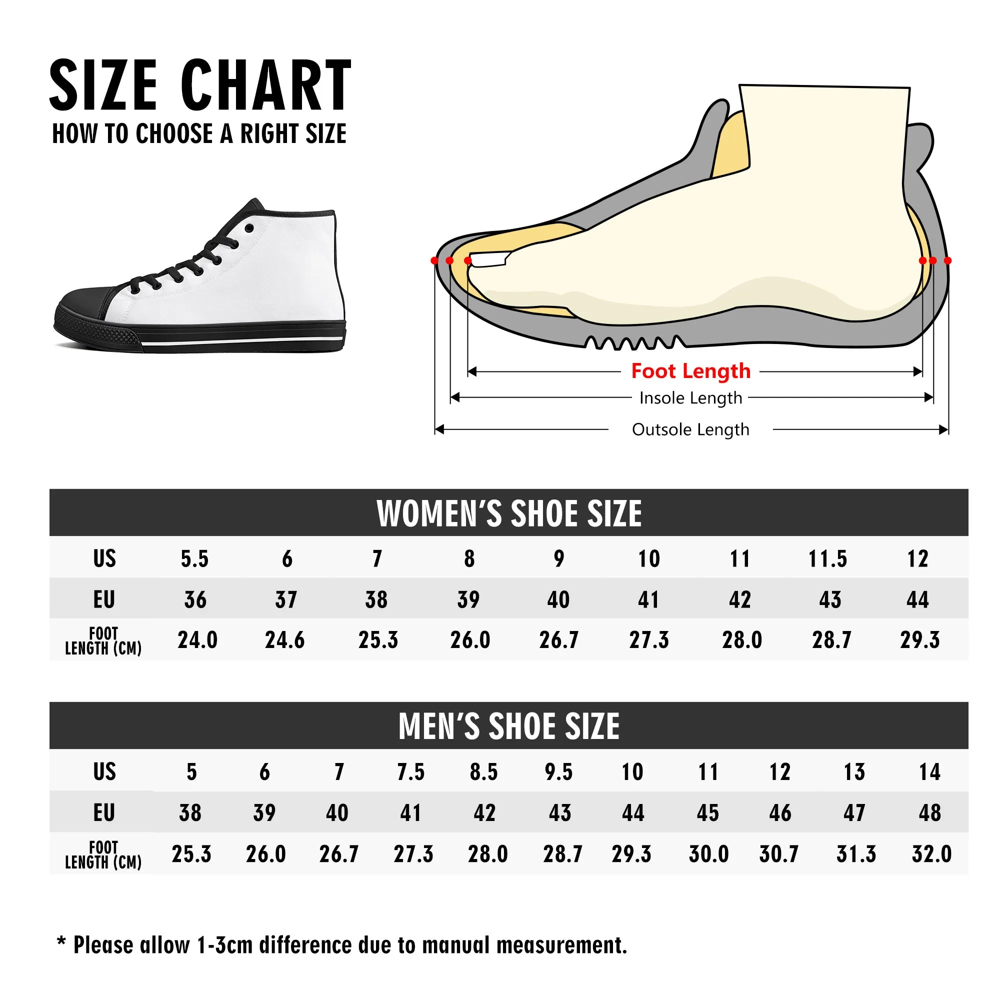 GW Anime Mens High Top Canvas Shoes