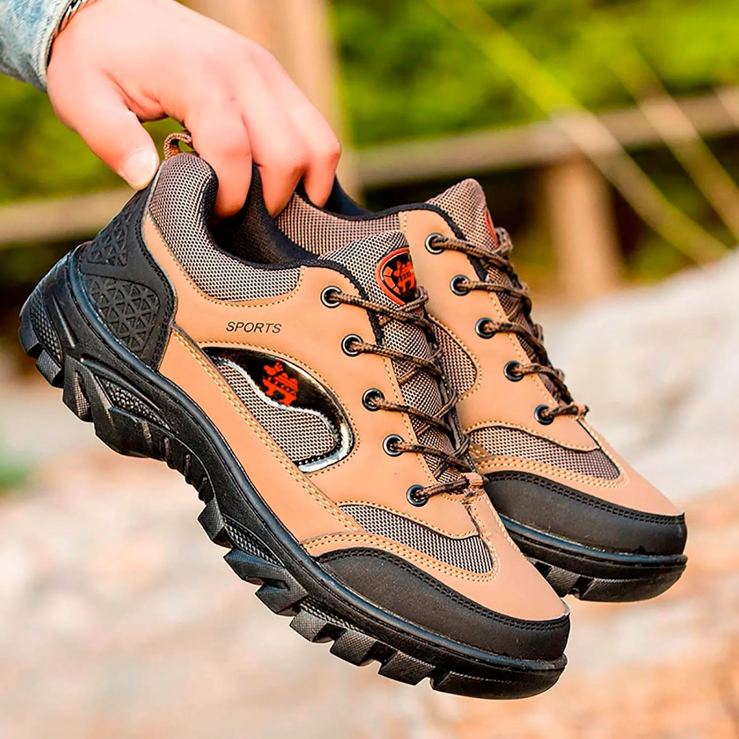 Men??s Hiking Shoes Outdoor Walking Shoes Breathable Trekking Trails Shoes Low Top Sneakers Lightweight Walking Shoes