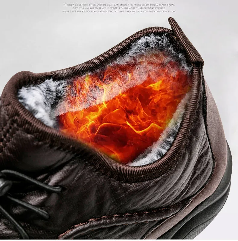Men's Winter Waterproof Plush Ankle Boots