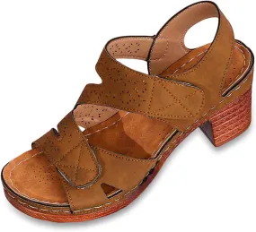 Open Toe Ankle Strap Low Block Chunky Heels Sandal Heels Comfortable Beach Shoes Sandals