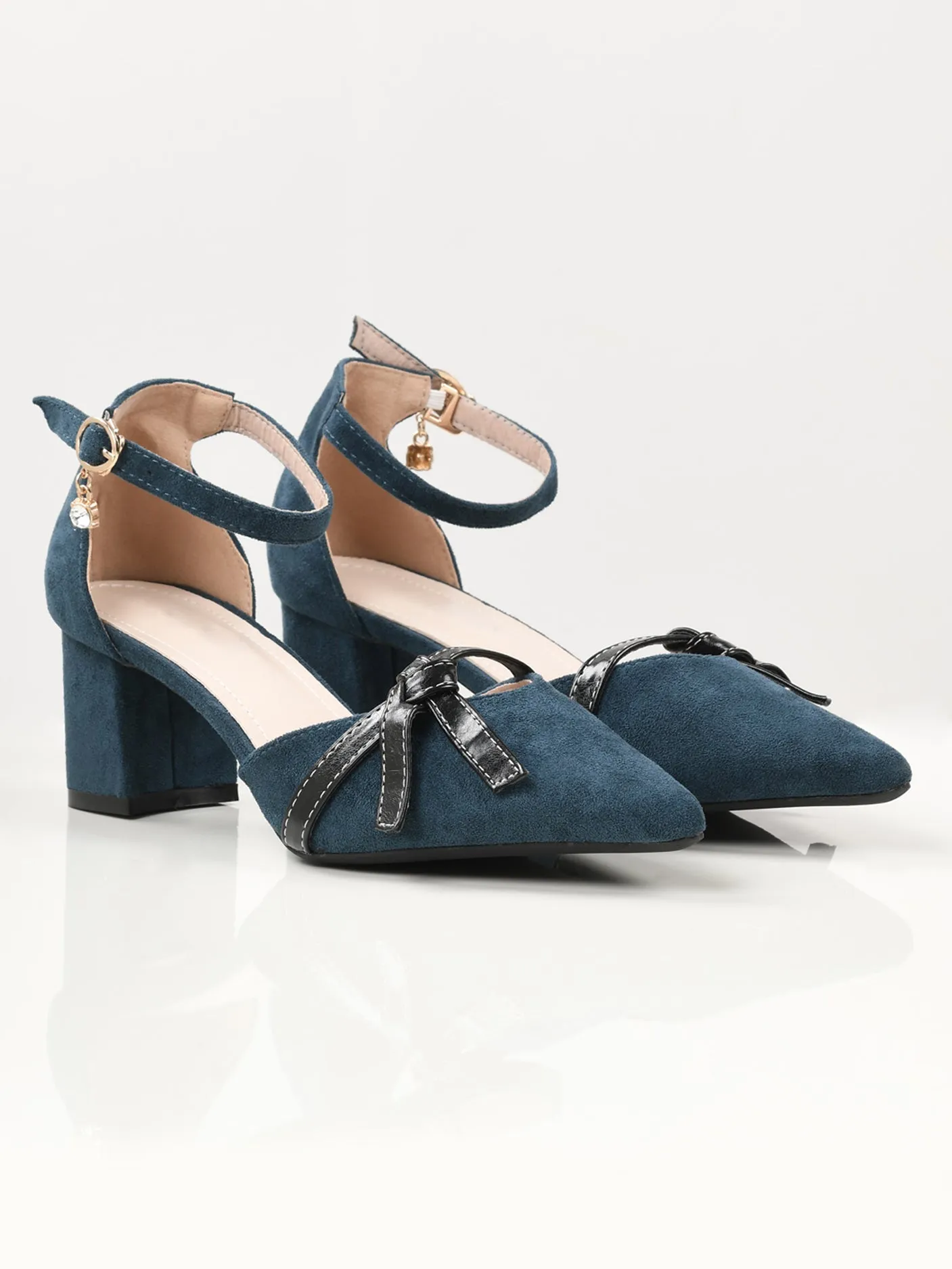 Pointed Block Heels - Ferozi