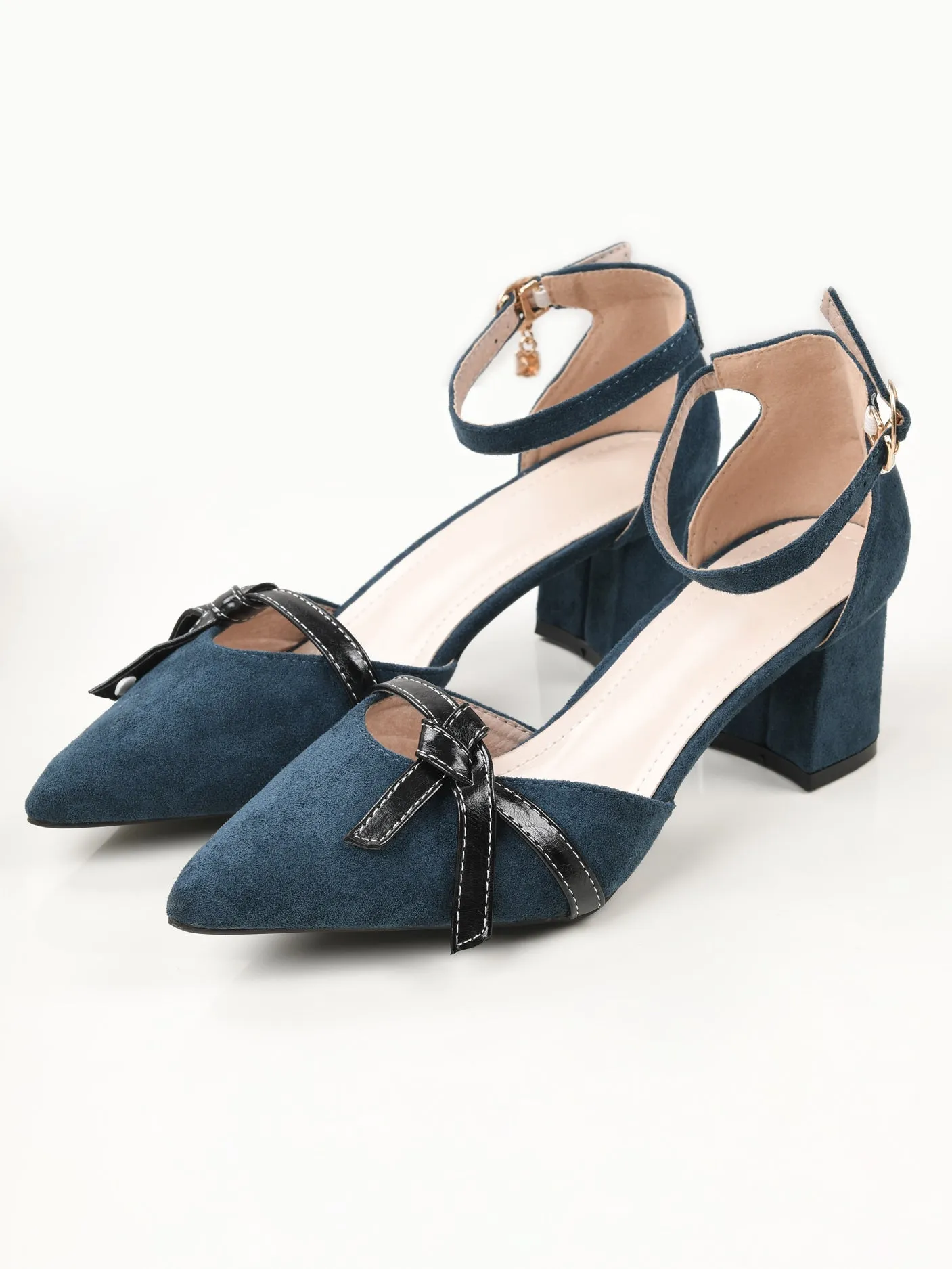 Pointed Block Heels - Ferozi