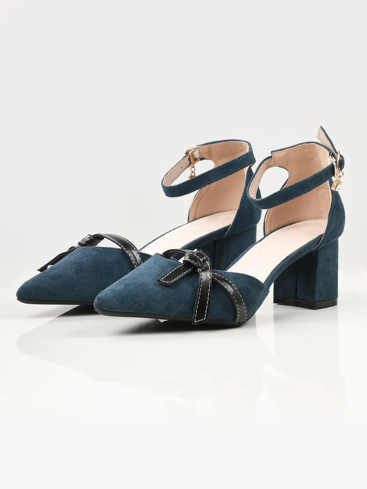 Pointed Block Heels - Ferozi