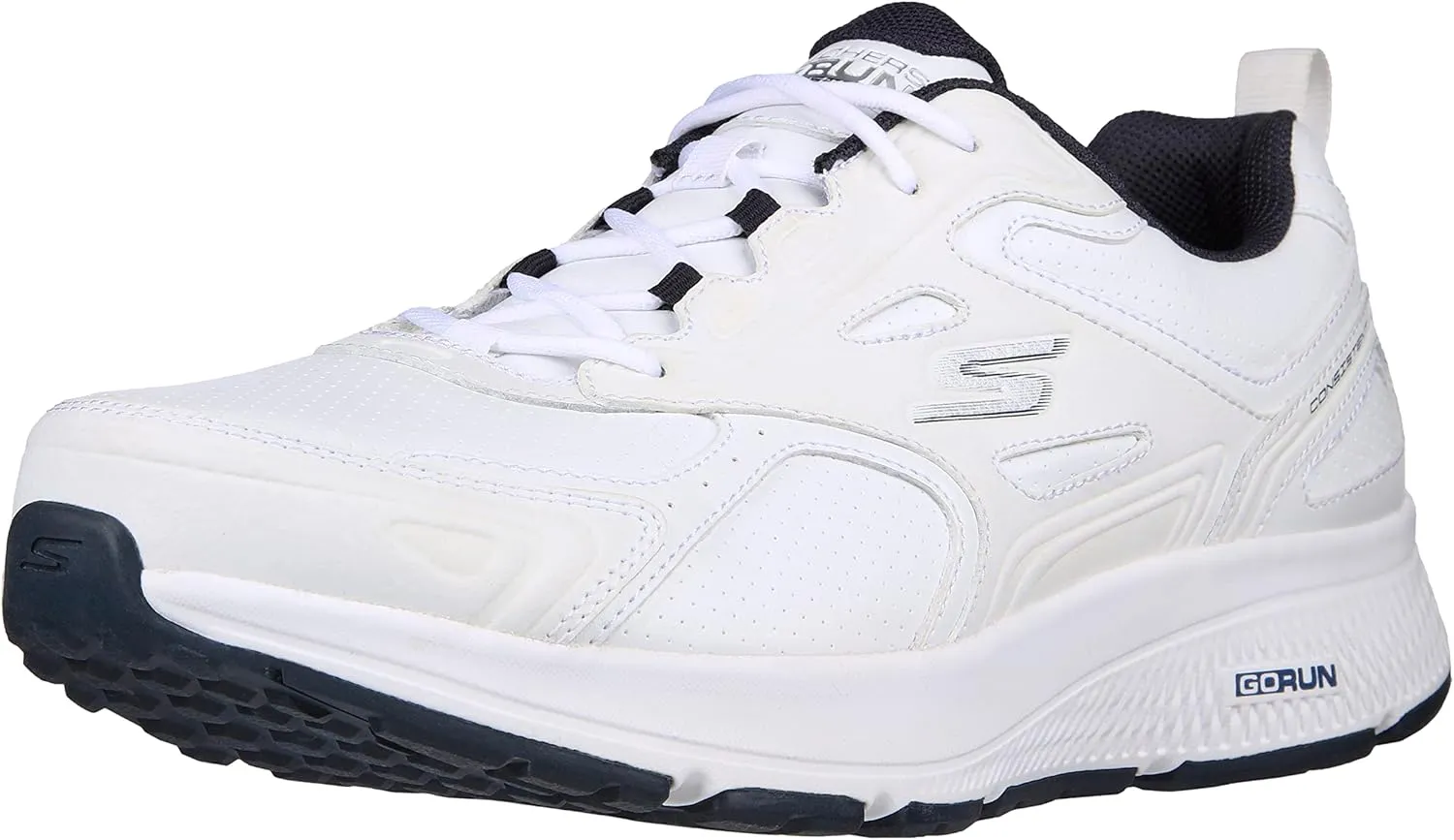 Skechers Men's Go Run Consistent Leather Cross training Tennis Shoe Sneaker with Air Cooled Foam