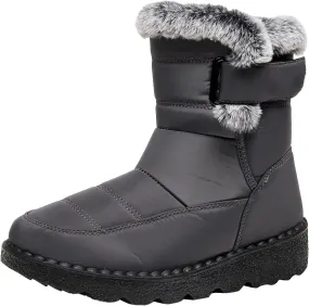 Snow Boots for Teen Girls Waterproof Boots Waterproof Ankle Booties Fleece Warm Outdoor Boots Womens Work Boots