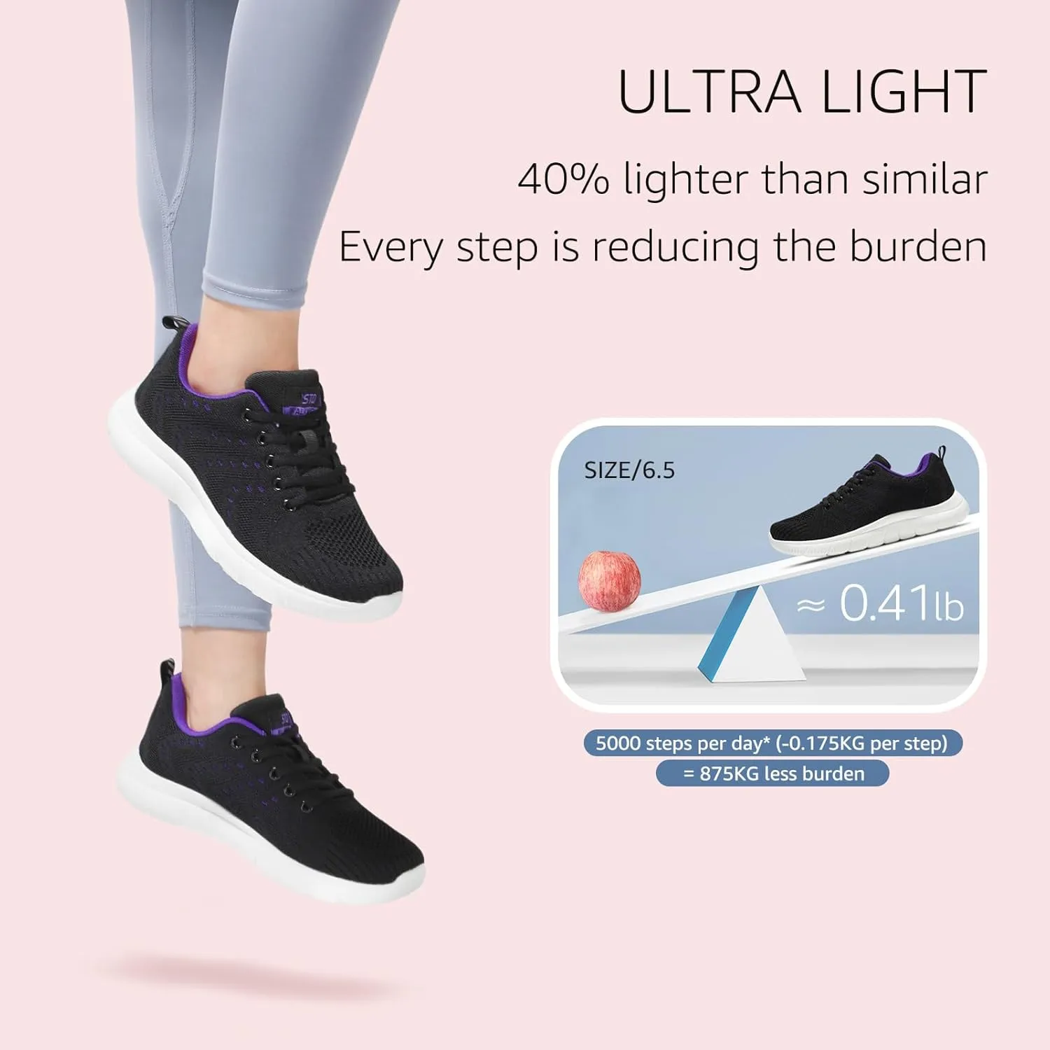 STQ Tennis Shoes Womens Lightweight Comfortable Walking Shoes Athletic Fashion Workout Gym Cross Training Sneakers