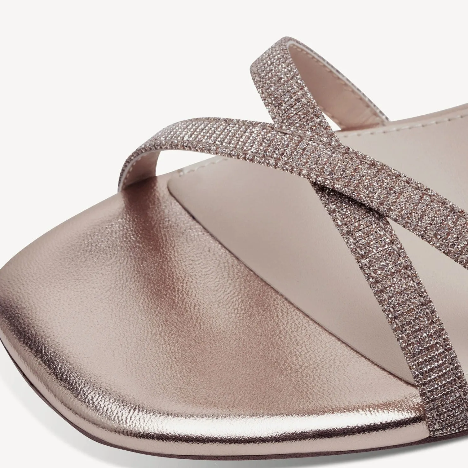 Tamaris Rose Gold Strappy Block Heeled Sandal