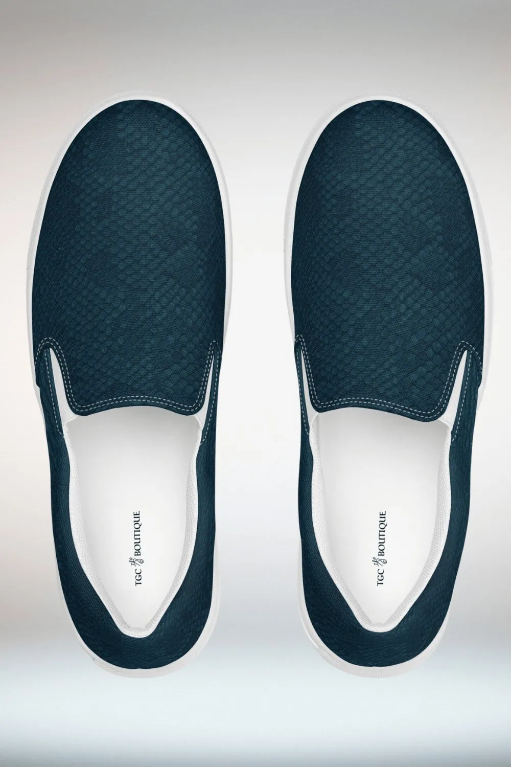 TGC Boutique Dark Green Slip On Canvas Shoes