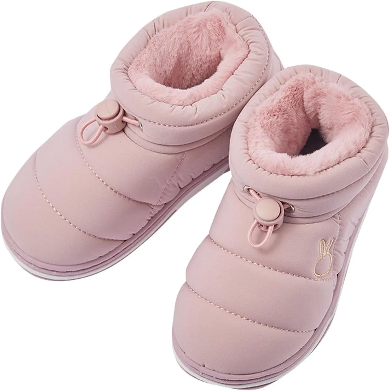 Toddler Kids Warm House Boots Water Proof Slippers for Boys Girls Fuzzy  Lined Comfy Platform Rain Boots 6 5