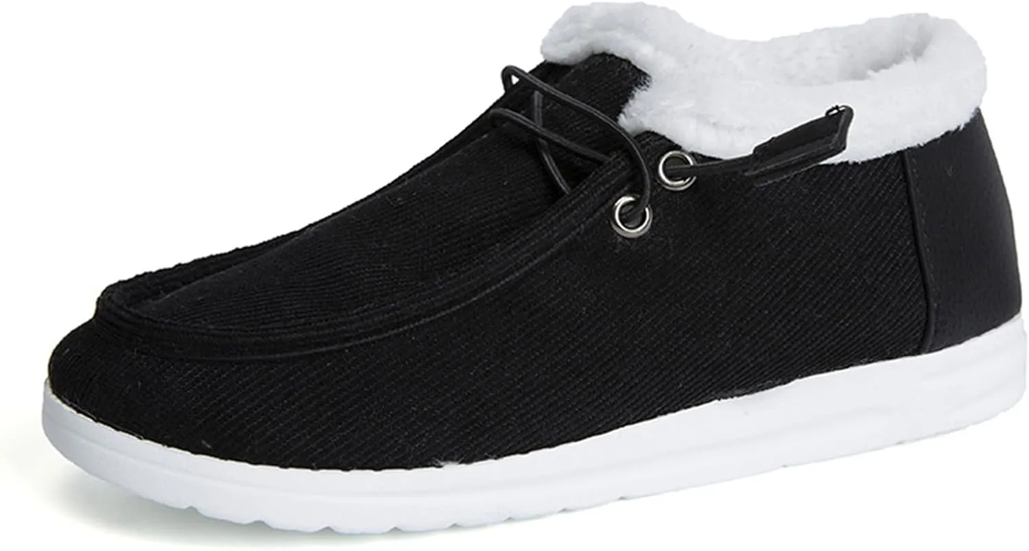 Winter Dress Boots For Women 2024 Ankle Booties Slip On Comfortable Snow Fuzzy Boots Casual Fur Lined Loafers Shoes
