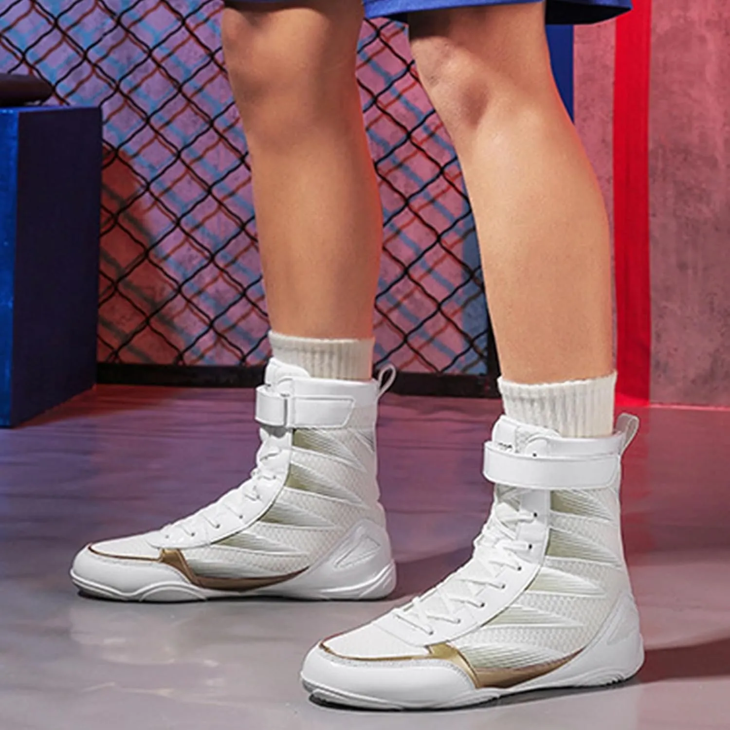 Wrestling Shoes Mens Lightweight High-Top Boxing Ankle Boots for Fitness Powerlifting,Bodybuilding,Training